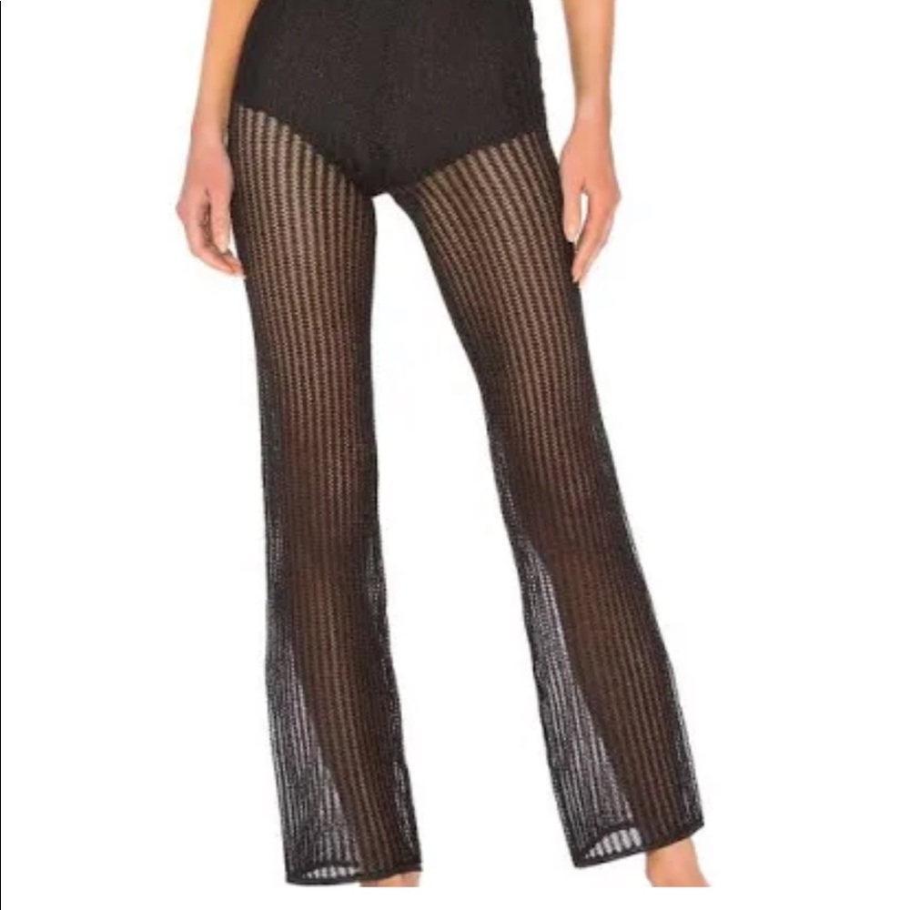 LPA Never Worn Sheer Crochet Knit Pants with built in short! NWOT